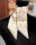 New! A8944 - Creme Satin Thin Neck Tie - Neck Ties & Scarves Black Desert Steer Bandana