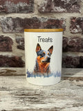 New! Dog Treat Canister - Blue Heeler - Country Scene Saddlery and Pet Supplies