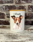 New! Dog Treat Canister - Mini Foxy - Country Scene Saddlery and Pet Supplies