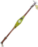 New! T5527B - Leather Embossed or Hair On wither strap with accent concho - Country Scene Saddlery and Pet Supplies