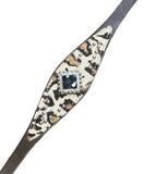 New! T5527C - Leather Embossed or Hair On wither strap with accent concho - Country Scene Saddlery and Pet Supplies
