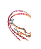 New! T5020HP - Hot Pink Aust Made Laced Barrel Reins - Light Oil - Laced Reins