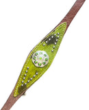 New! T5527B - Leather Embossed or Hair On wither strap with accent concho - Country Scene Saddlery and Pet Supplies