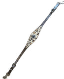 New! T5527C - Leather Embossed or Hair On wither strap with accent concho - Country Scene Saddlery and Pet Supplies