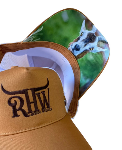 New! Limited Edition RHW Western Goat Trucker Cap