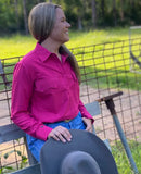 New! L1477P - Rawhide Denver Pink Ladies Work Shirt - Country Scene Saddlery and Pet Supplies