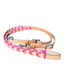New! T5020HP - Hot Pink Aust Made Laced Barrel Reins - Light Oil - Laced Reins