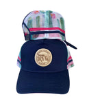 New! P4199 - Rawhide Lifestyle Cactus Leather Patch Country Trucker Cap - Country Scene Saddlery and Pet Supplies