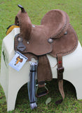 12", 13" Double T Youth Hard Seat Barrel style saddle - Country Scene Saddlery and Pet Supplies