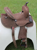12", 13" Double T Youth Hard Seat Barrel style saddle - Country Scene Saddlery and Pet Supplies