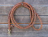 One piece leather braided roping reins - Country Scene Saddlery and Pet Supplies