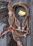 NEW! Showman ® PONY Hand painted arrow design headstall and breast collar. - Country Scene Saddlery and Pet Supplies