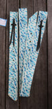 CSS Blue Feathers- Style Two Latigo Set. - Country Scene Saddlery and Pet Supplies