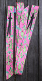 CSS Pink Cactus- Style Two Latigo Set. - Country Scene Saddlery and Pet Supplies