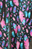CSS Pink Feathers- Style Two Latigo Set. - Country Scene Saddlery and Pet Supplies