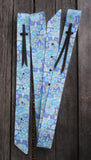 CSS Blue Paisley- Style Two Latigo Set. - Country Scene Saddlery and Pet Supplies