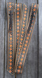 CSS Orange Diamond- Style Two Latigo Set. - Country Scene Saddlery and Pet Supplies