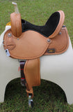 New! CSSB18 Basket Tooled Barrel Saddle - Country Scene Saddlery and Pet Supplies