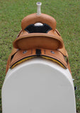 New! CSSB18 Basket Tooled Barrel Saddle - Country Scene Saddlery and Pet Supplies