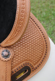 New! CSSB18 Basket Tooled Barrel Saddle - Country Scene Saddlery and Pet Supplies