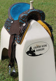 CSSB17 Hand Painted Floral Barrel Saddle - Country Scene Saddlery and Pet Supplies