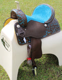 CSSB17 Hand Painted Floral Barrel Saddle - Country Scene Saddlery and Pet Supplies