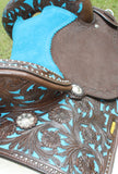 CSSB17 Hand Painted Floral Barrel Saddle - Country Scene Saddlery and Pet Supplies