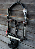 *Showman ® Yearling Size double stitched leather show halter. - Country Scene Saddlery and Pet Supplies