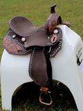 New! Stunning! Circle S Chocolate Calico Barrel Style Saddle -14811 - Country Scene Saddlery and Pet Supplies