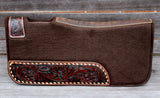 Showman® Pony 24" x 24" Brown felt saddle pad . - Country Scene Saddlery and Pet Supplies