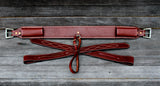 Showman ® 3" wide Basketweave Tooled Leather back cinch. - Country Scene Saddlery and Pet Supplies