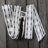 New! CSS White Barbwire Latigo Set