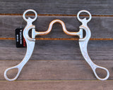 New! Schneiders® Medium Port Copper Mouth Grazing Bit with Engraved Cheeks - Western Bits
