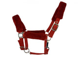 New! Fleece Covered Nylon halter with crown adjustment and throat snap - Country Scene Saddlery and Pet Supplies