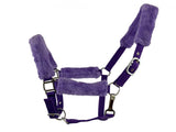 New! Fleece Covered Nylon halter with crown adjustment and throat snap - Country Scene Saddlery and Pet Supplies