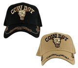 Embroidered Cowboy Ballcap w/ Steer Skull Logo. - Country Scene Saddlery and Pet Supplies