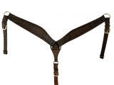 Showman ® Argentina cow leather basket tooled breastcollar. - Country Scene Saddlery and Pet Supplies