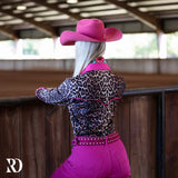 New! PINK LEOPARD PERFORMANCE RODEO SHIRT
