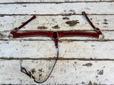 New! Floral Tooled and Silver Dots Leather Breastplate - Country Scene Saddlery and Pet Supplies