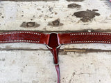 New! Floral Tooled and Silver Dots Leather Breastplate - Country Scene Saddlery and Pet Supplies