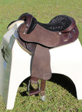 New! Syd Hill Gibson Half Breed Saddle, Roughout Leather – SHXP Adjustable Tree and Panels