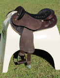 New! Syd Hill Gibson Half Breed Saddle, Roughout Leather – SHXP Adjustable Tree and Panels