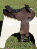 New! Syd Hill Gibson Half Breed Saddle, Roughout Leather – SHXP Adjustable Tree and Panels