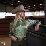 New! SAGE BRONC SATIN PERFORMANCE RODEO SHIRT - PERFORMANCE RODEO SHIRT