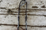 New! Black And White Beaded One Eared Bridle - Country Scene Saddlery and Pet Supplies