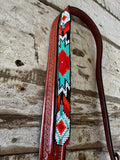 New! Split Ear Aztec Beaded Bridle - Country Scene Saddlery and Pet Supplies