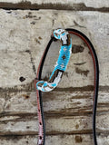 New! Blue, White and Gold Beaded One Eared Bridle - Country Scene Saddlery and Pet Supplies