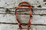 Berlin Custom Browband Headstall with Copper Berry Conchos