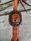 Berlin Custom Browband Headstall with Copper Berry Conchos
