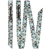 New! Showman Powder Blue Longhorn Nylon Tie Strap and Off Billet Set